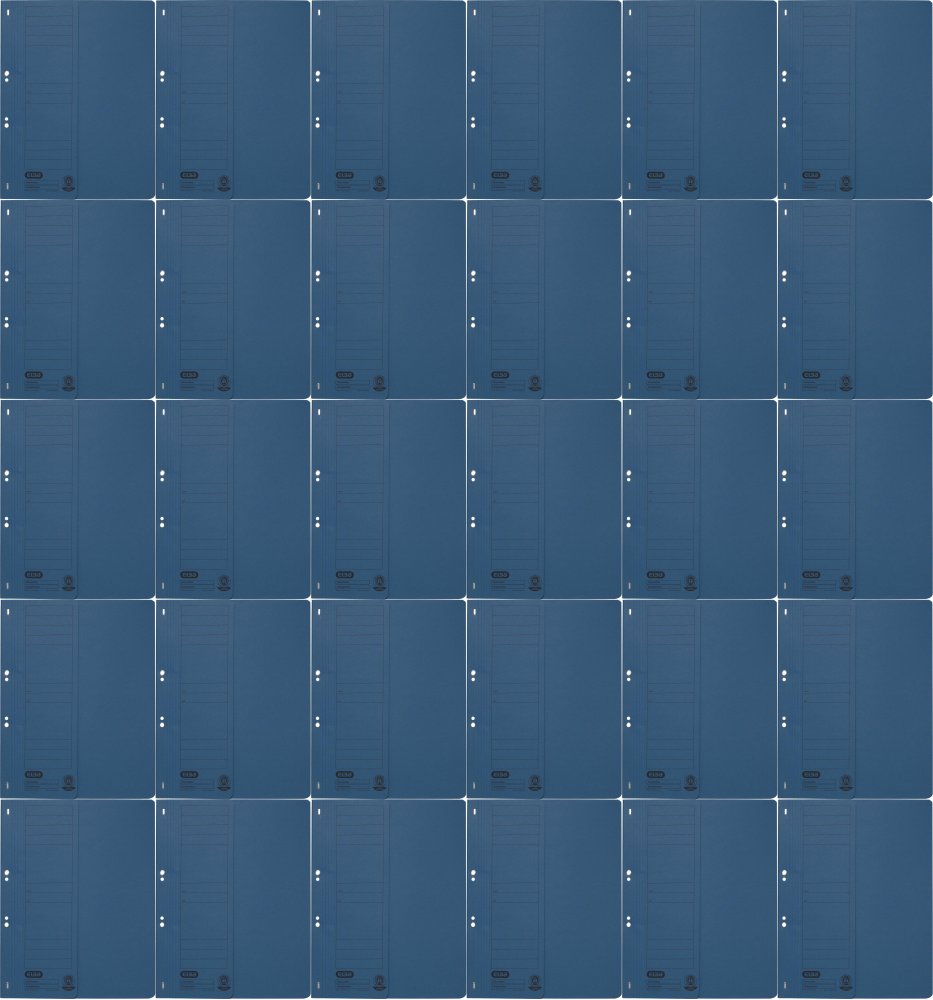 50x Skoroszyt kartonowy oczkowy Elba, 1/2 A4, do 150 kartek, 250g/m2, niebieski