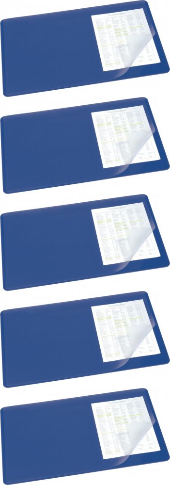 5x Podkład na biurko Durable, antypoślizgowy, 530x400mm, granatowy