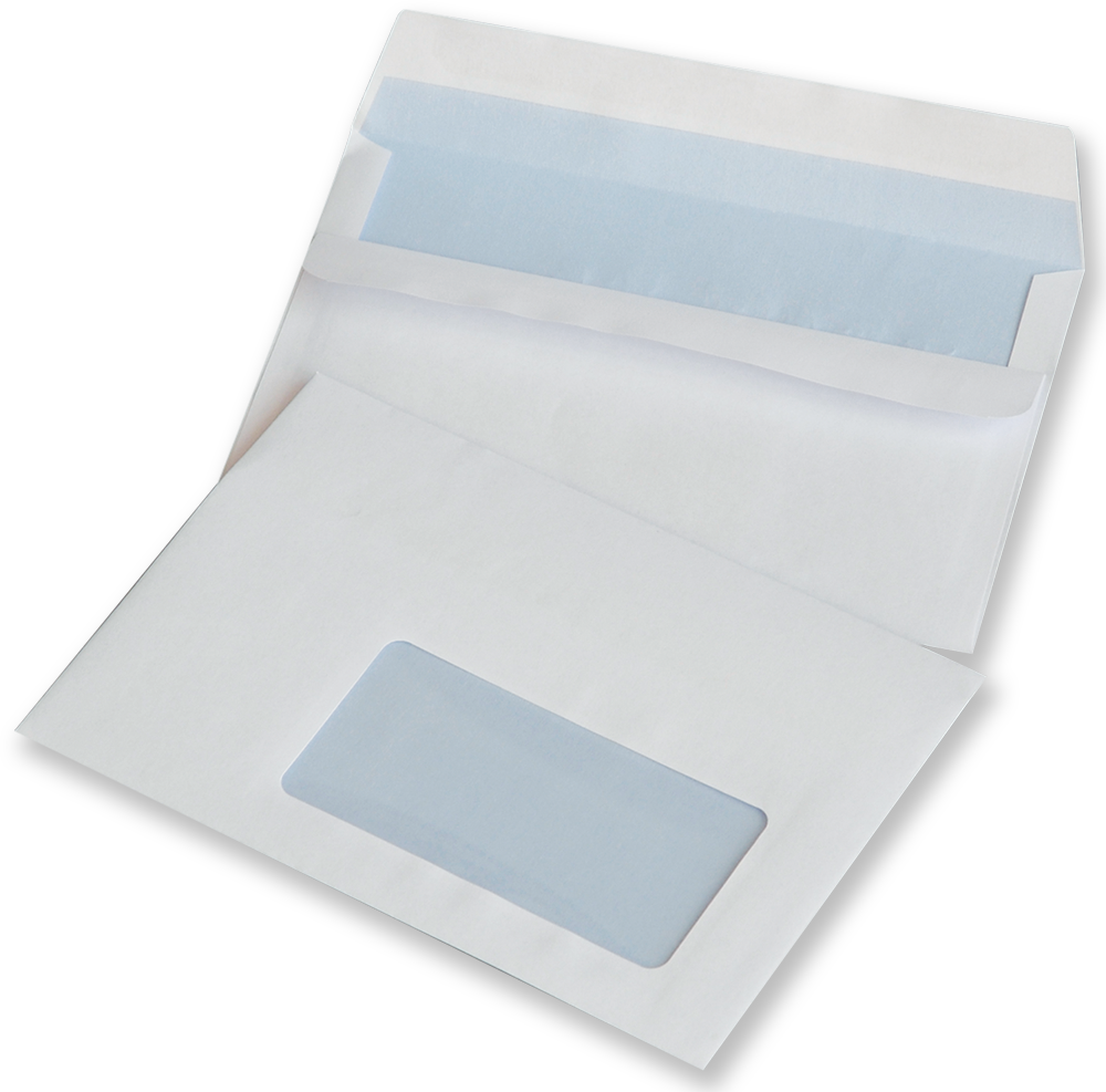 2x Koperta standardowa NC, C6, samoklejąca SK, okno prawe, 1000 sztuk, biały