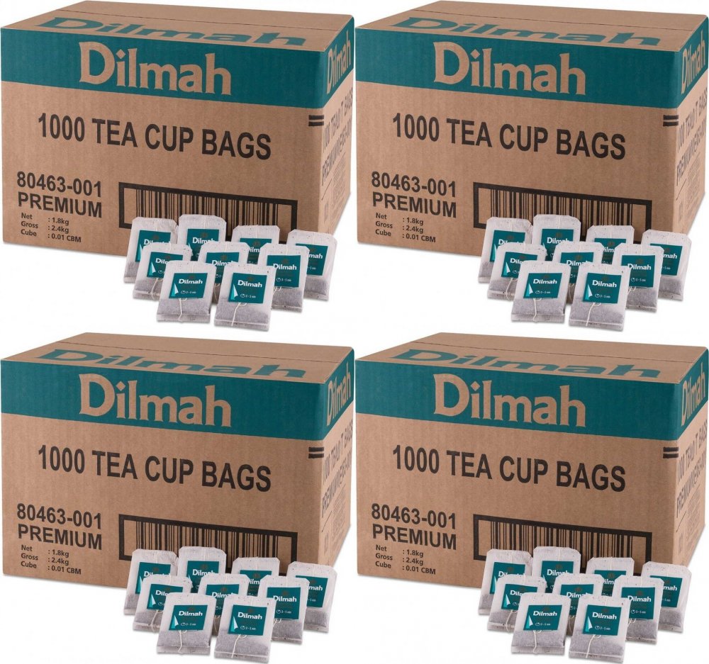 4x Herbata czarna w torebkach Dilmah Premium Tea, 1000 sztuk x 1.8g