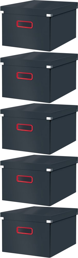 5x Pudełko do przechowywania Leitz Click&Store Cosy, średnie, 281x200x370mm, szary