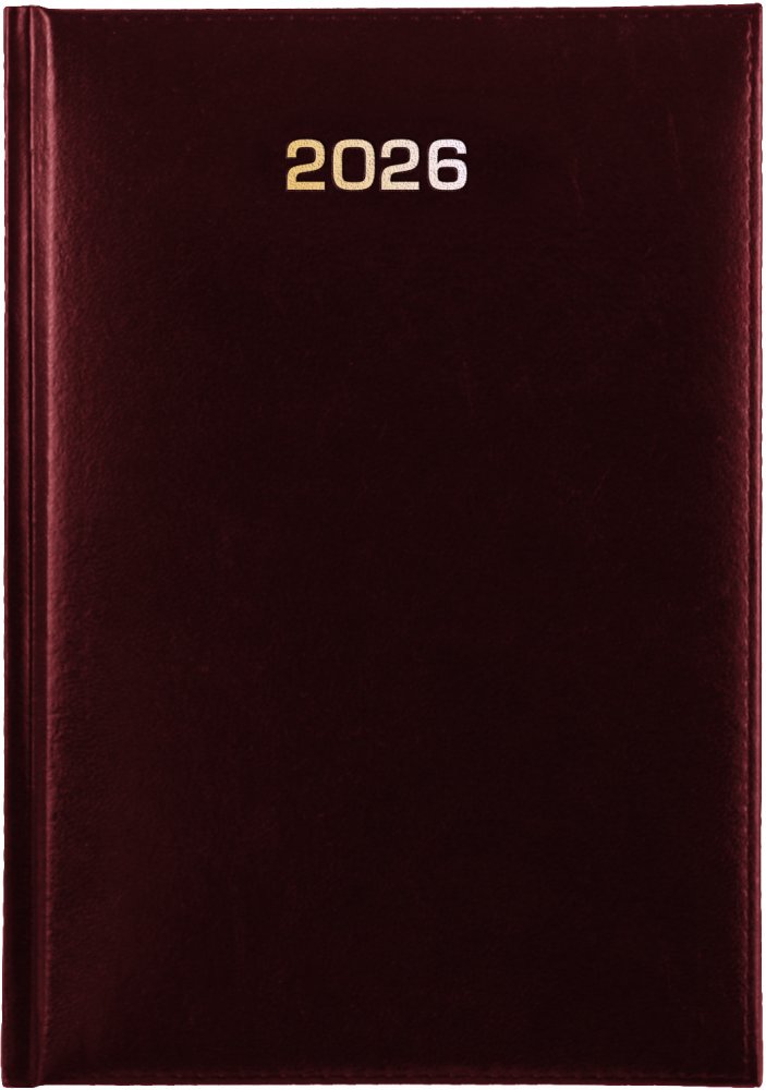 Kalendarz książkowy 2026, Udziałowiec, Dyrektorski, A5, dzienny, bordowy