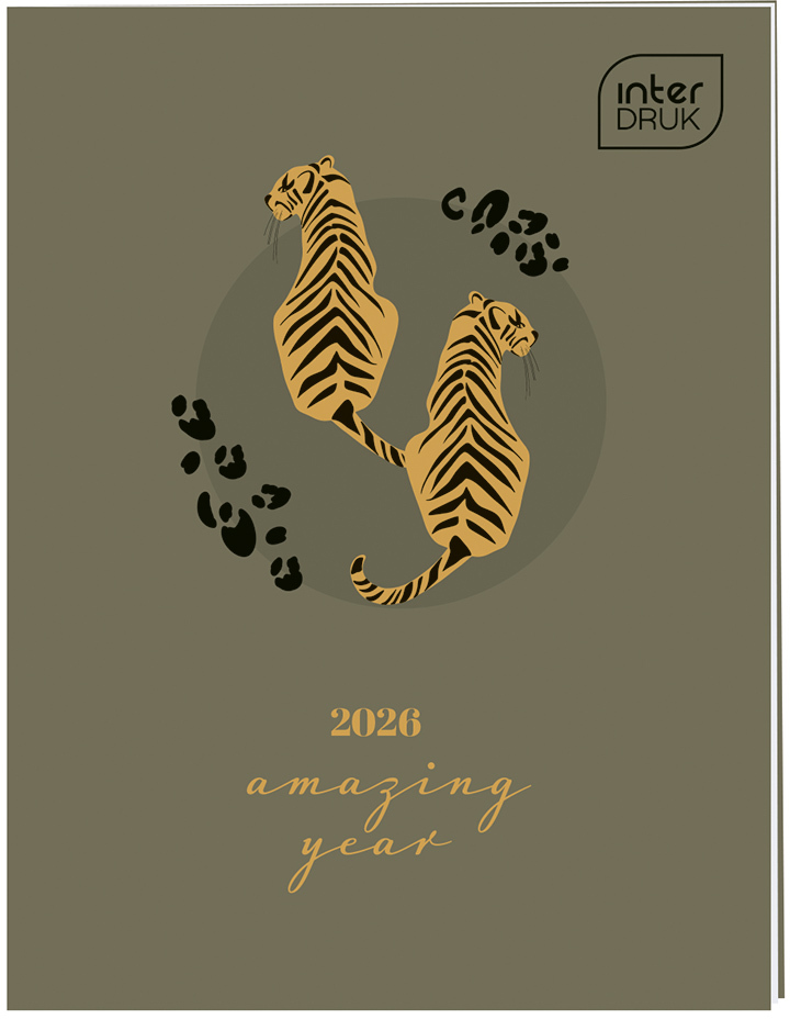 Kalendarz kieszonkowy 2026, Interduk, 8x10.5cm, tygodniowy, mix wzorów