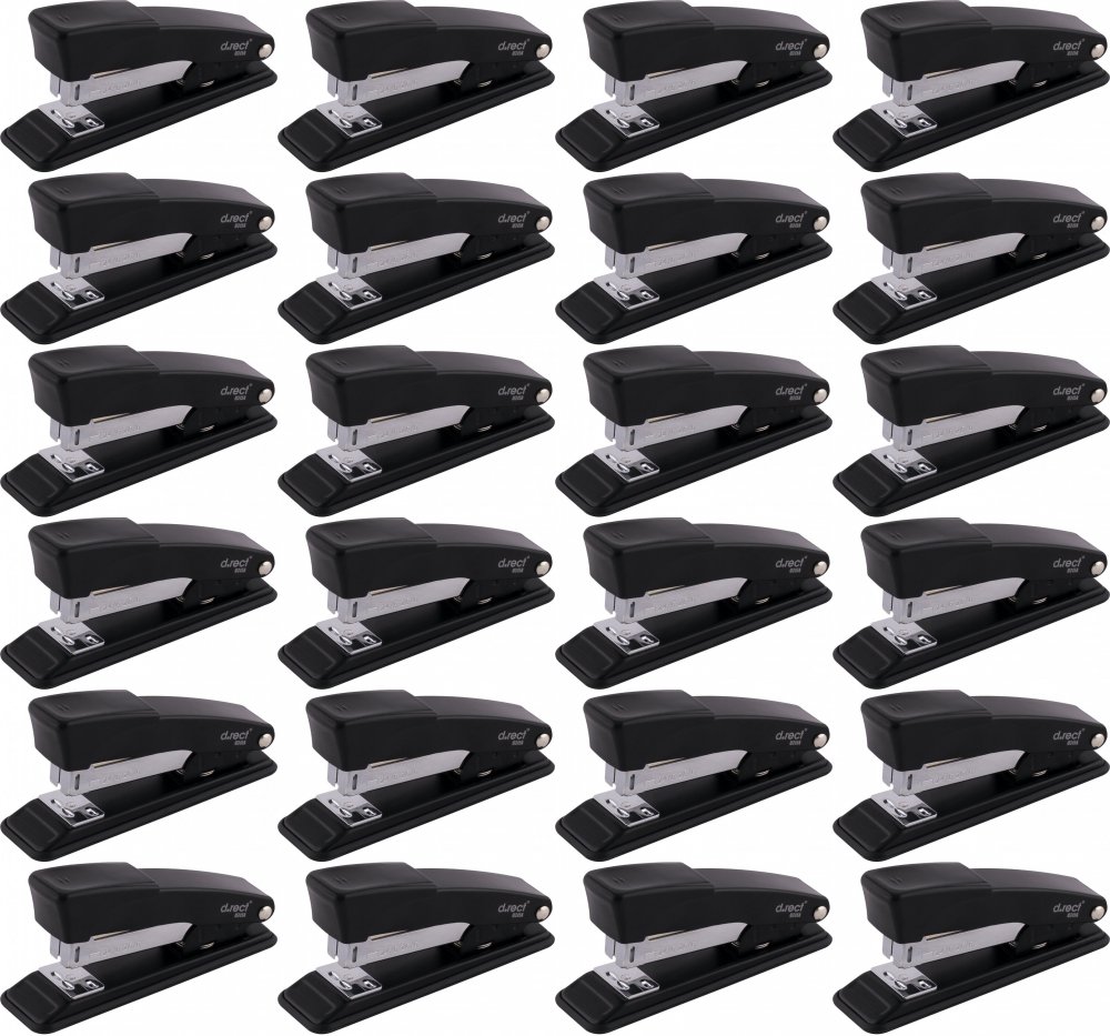 24x Zszywacz D.Rect 0315A, do 30 kartek, metalowy, mix kolorów