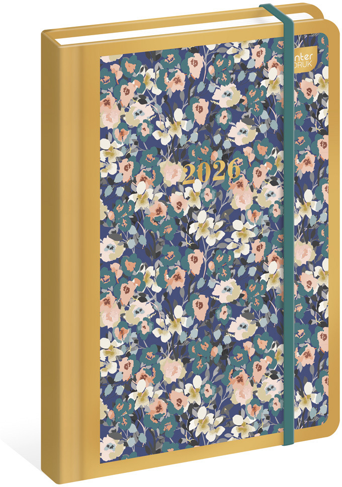 Kalendarz książkowy 2026, Interdruk, Metallic Meadow, B6, tygodniowy