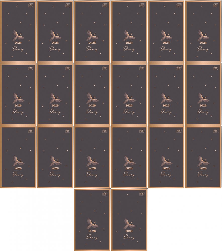 20x Kalendarz kieszonkowy 2026, Interduk, 9x15.5cm, tygodniowy, mix wzorów