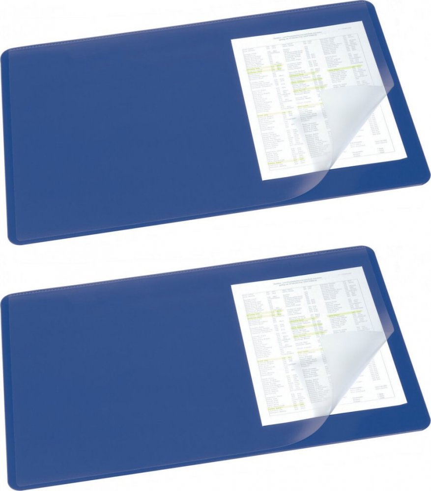 2x Podkład na biurko Durable, antypoślizgowy, 530x400mm, granatowy