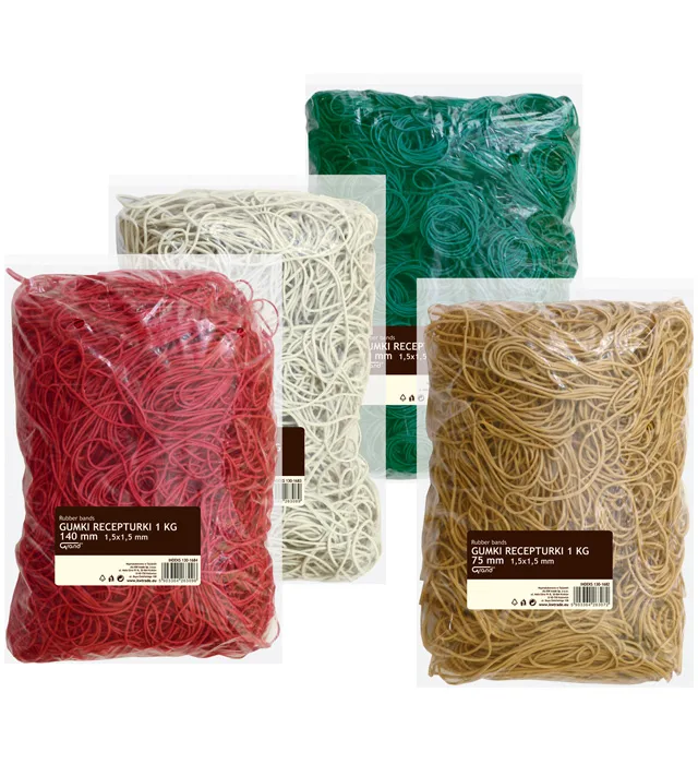 Gumki recepturki Grand, 75mm,1kg, mix kolorów