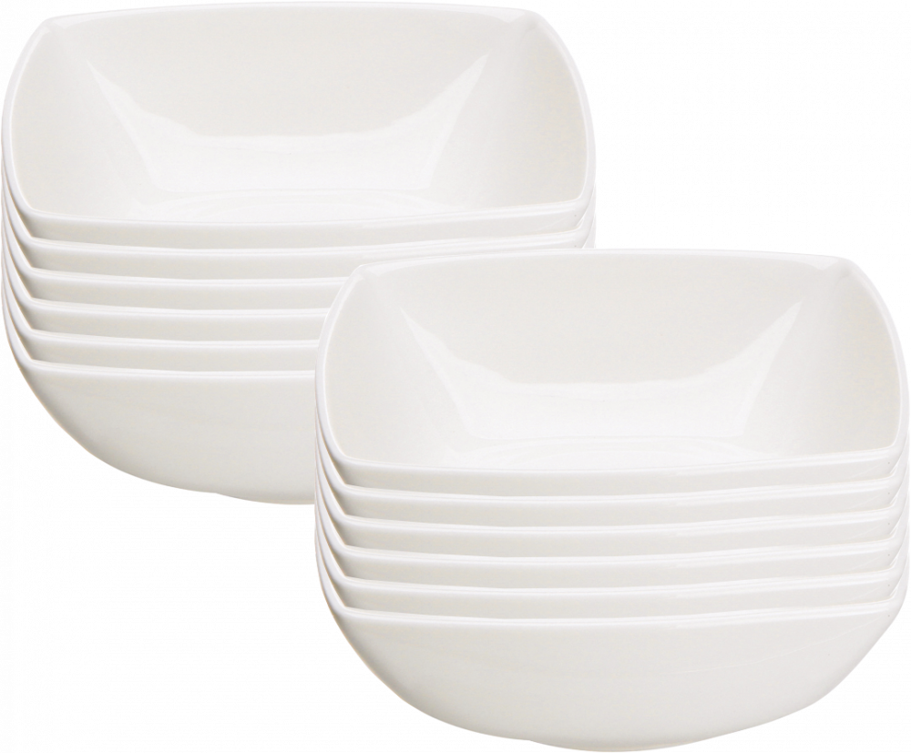 12x Talerz głęboki Altom Design Regular, 16.5cm, porcelana, kremowy