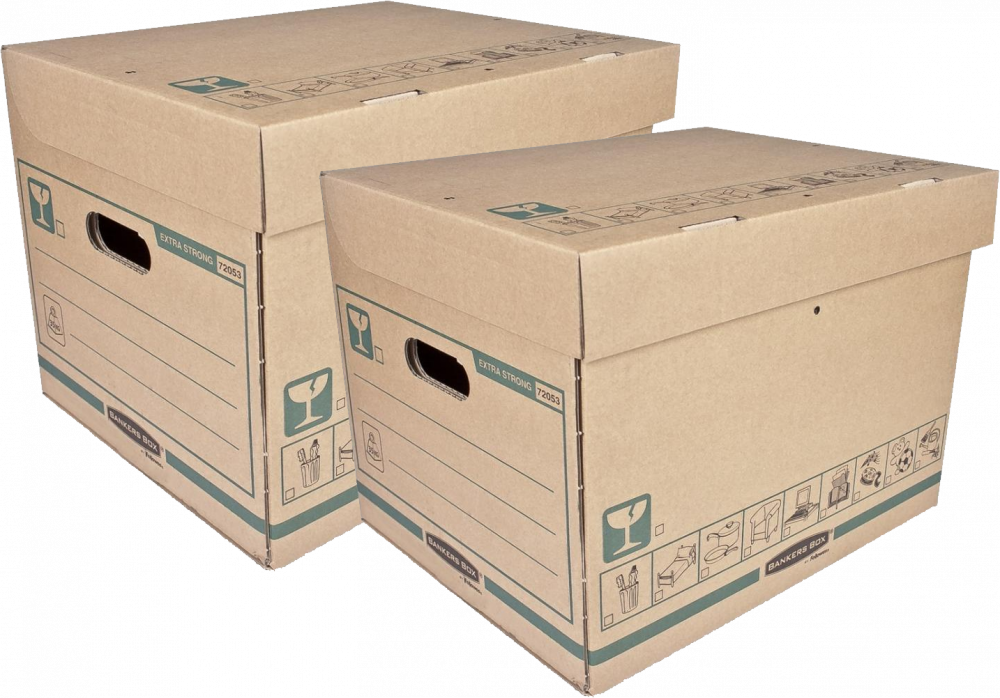 2x Pudło archiwizacyjne Fellowes Bankers Box Extra Strong średnie, 428x312x338mm, brązowy