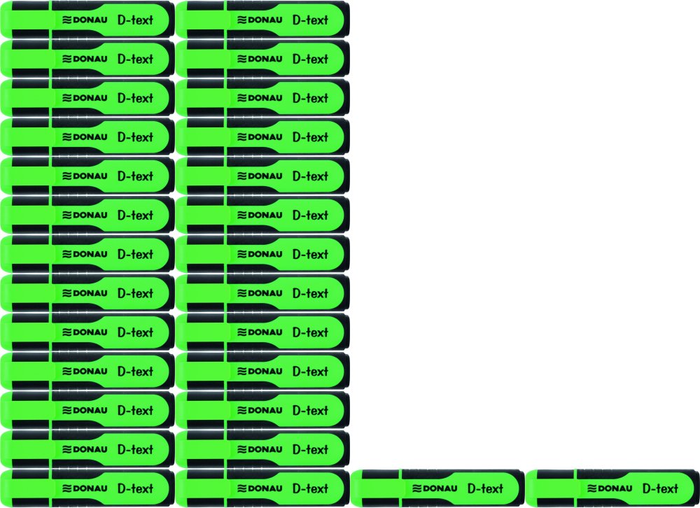 100x Zakreślacz fluorescencyjny Donau, D-Text, ścięta, zielony