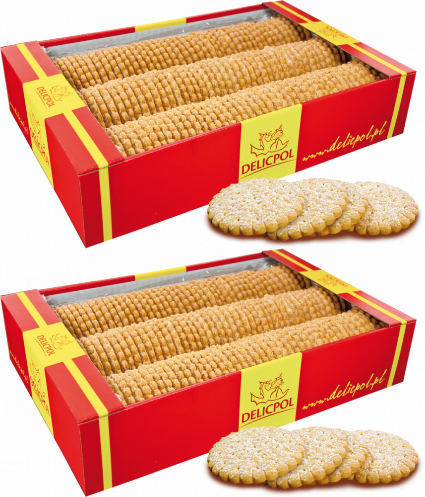 2x Herbatniki Delicpol, z cukrem, 2.5kg
