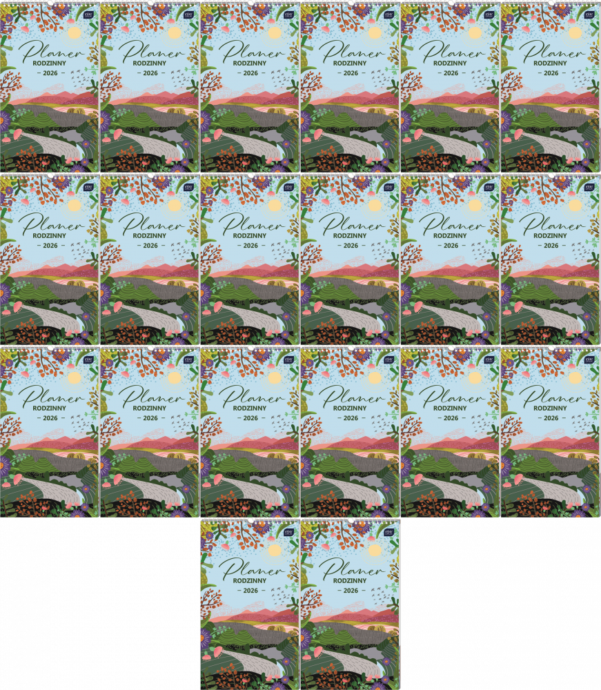 20x Kalendarz ścienny 2026, Interdruk, rodzinny, 25x43cm, miesięczny, Razem