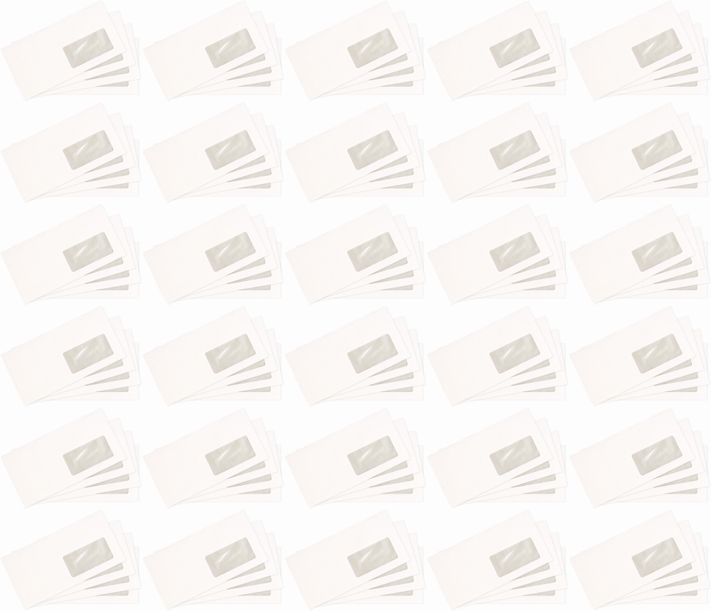 40x Koperta standardowa, NC, DL, samoklejąca SK, okno prawe, 50 sztuk, biały