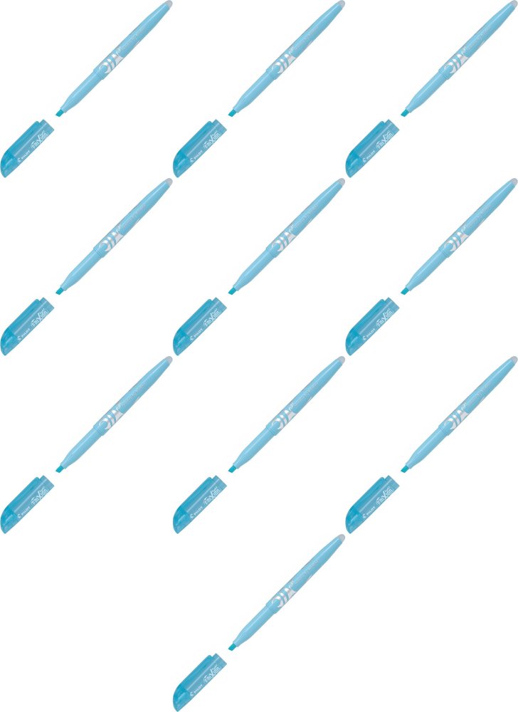 10x Zakreślacz wymazywalny Pilot, Frixion Light Soft, ścięta, 4mm, niebieski pastelowy