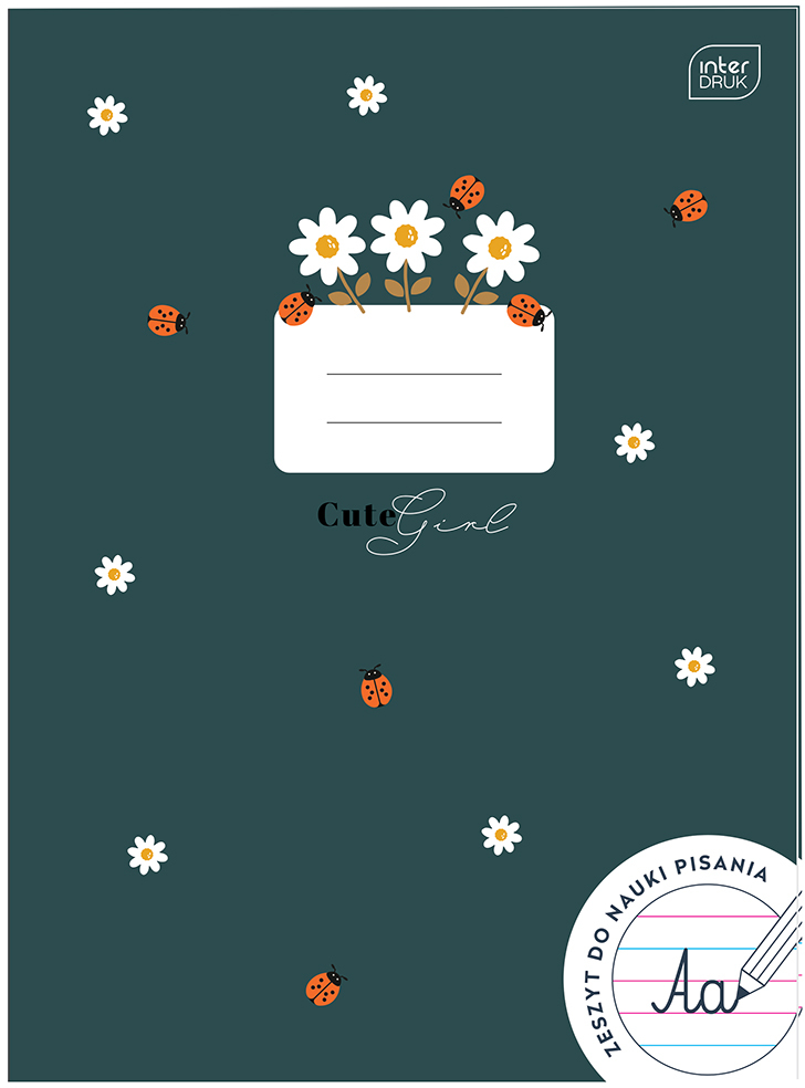 Zeszyt w wąskie kolorowe linie Interdruk UV Girls, A4, 32 kartki, mix wzorów