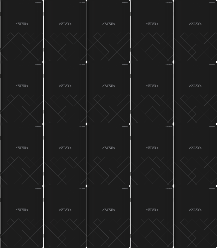 20x Zeszyt w kratkę TOP 2000 Colors, A4, 96 kartek, mix wzorów