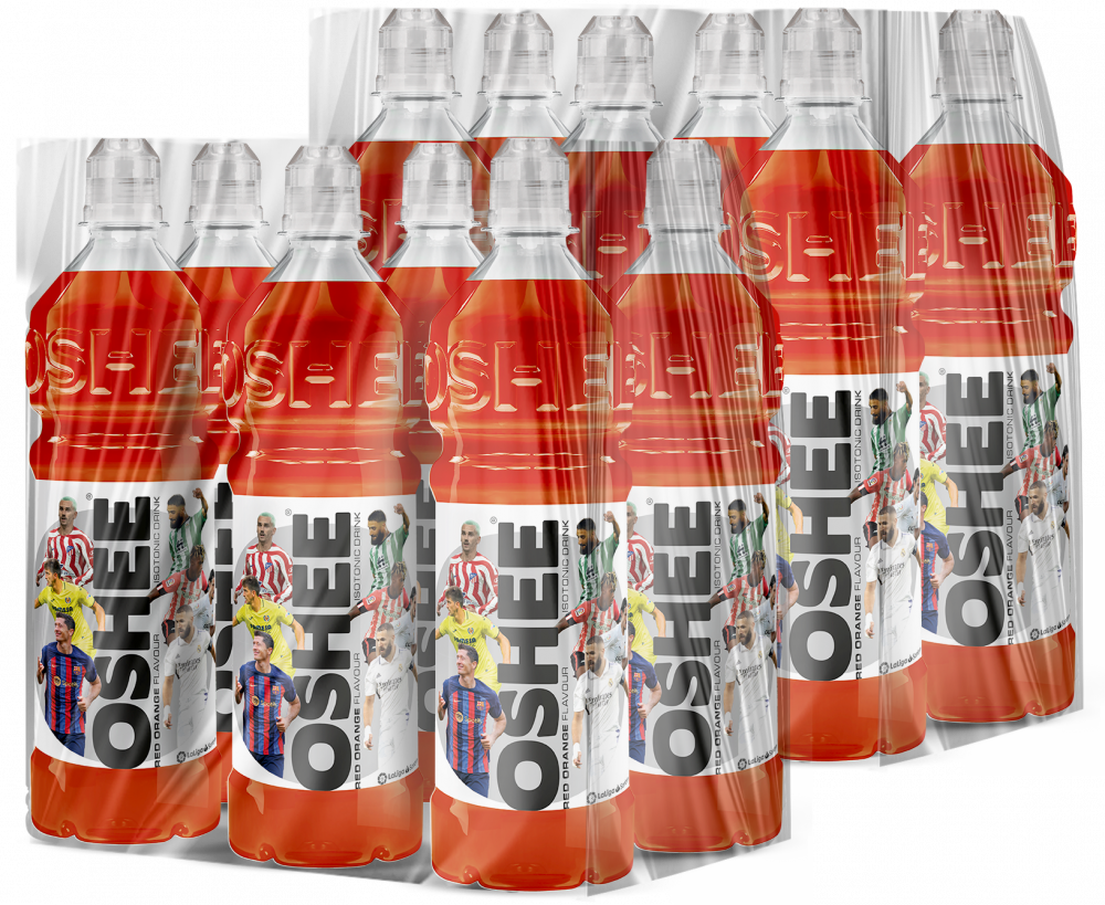 12x Napój izotoniczny Oshee Isotonic Drink, czerwona pomarańcza, butelka, 750ml