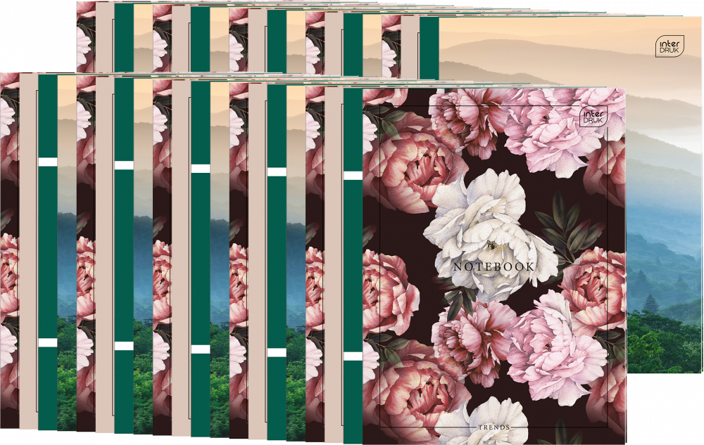 40x Zeszyt do słówek w kratkę Interdruk, A6, 32 kartki, mix wzorów