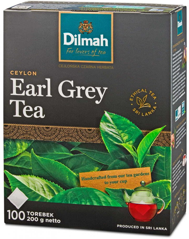 Herbata Earl Grey w torebkach Dilmah, 100 sztuk x 2g