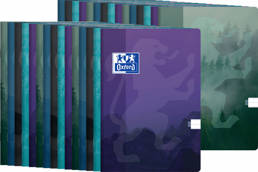 30x Zeszyt w linie Oxford Teen, A5, miękka oprawa, 32 kartki, mix wzorów