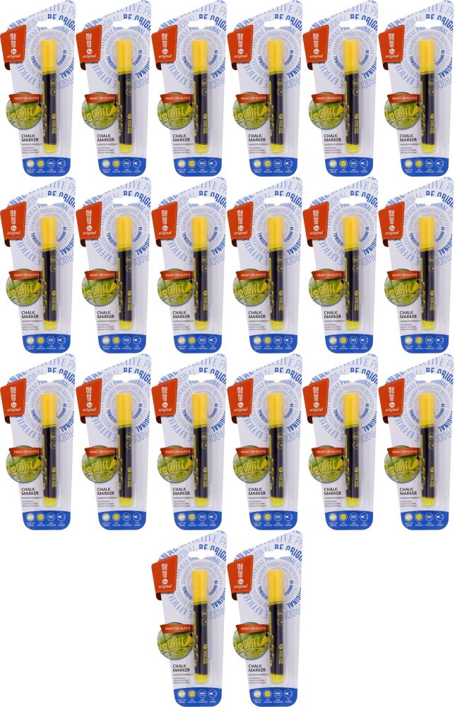 20x Marker kredowy MemoBe, okrągła, 2-3mm, żółty neonowy