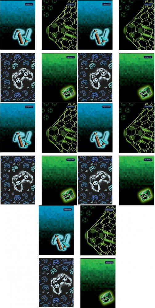 20x Zeszyt A5 Astra Astrapap, w kratkę, 32 kartki, mix wzorów