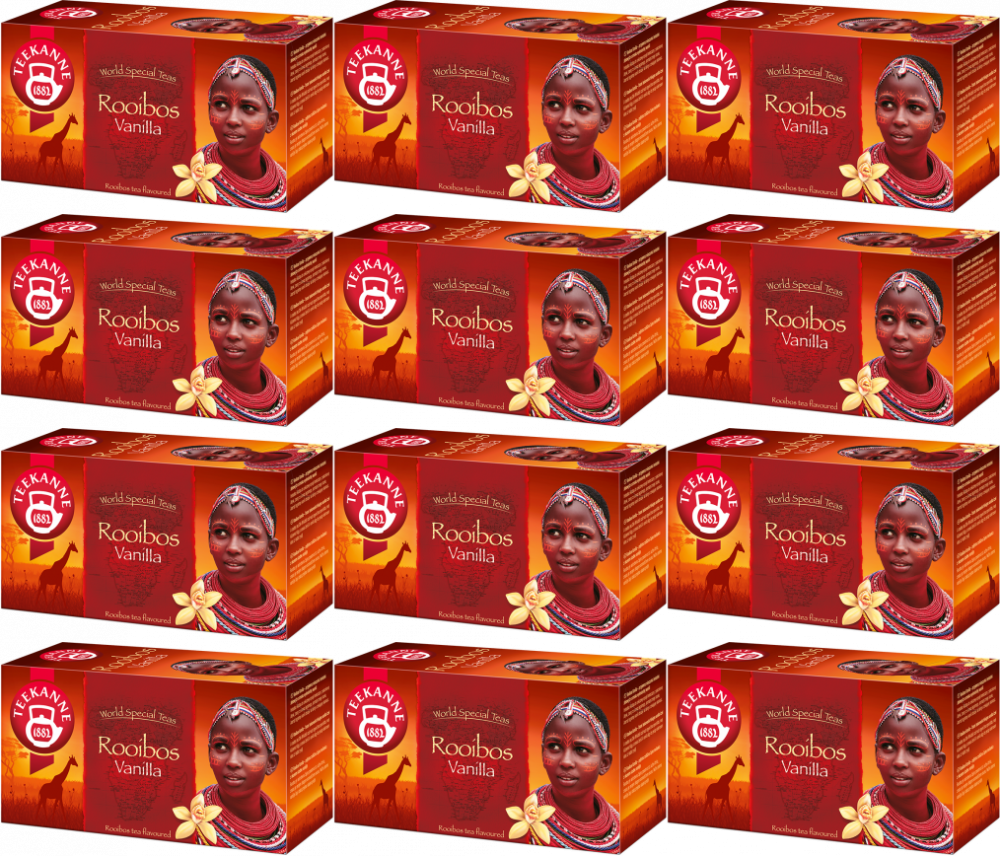 12x Herbata Rooibos w kopertach Teekanne Vanilla, 20 sztuk x 1.75g