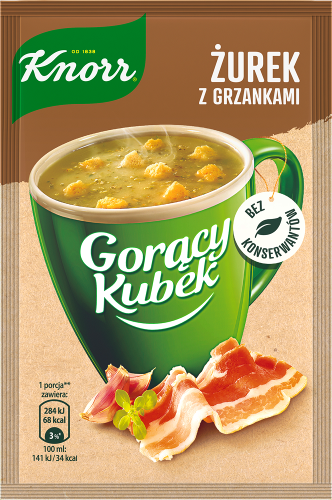 Zupa Knorr Gorący Kubek, żurek z grzankami, 17g