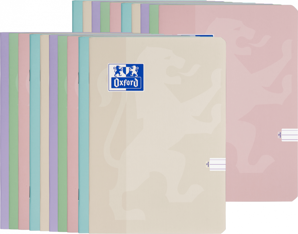 20x Zeszyt w wąskie linie Oxford Touch Pastel, A5, miękka oprawa, 16 kartek, mix kolorów pastelowych