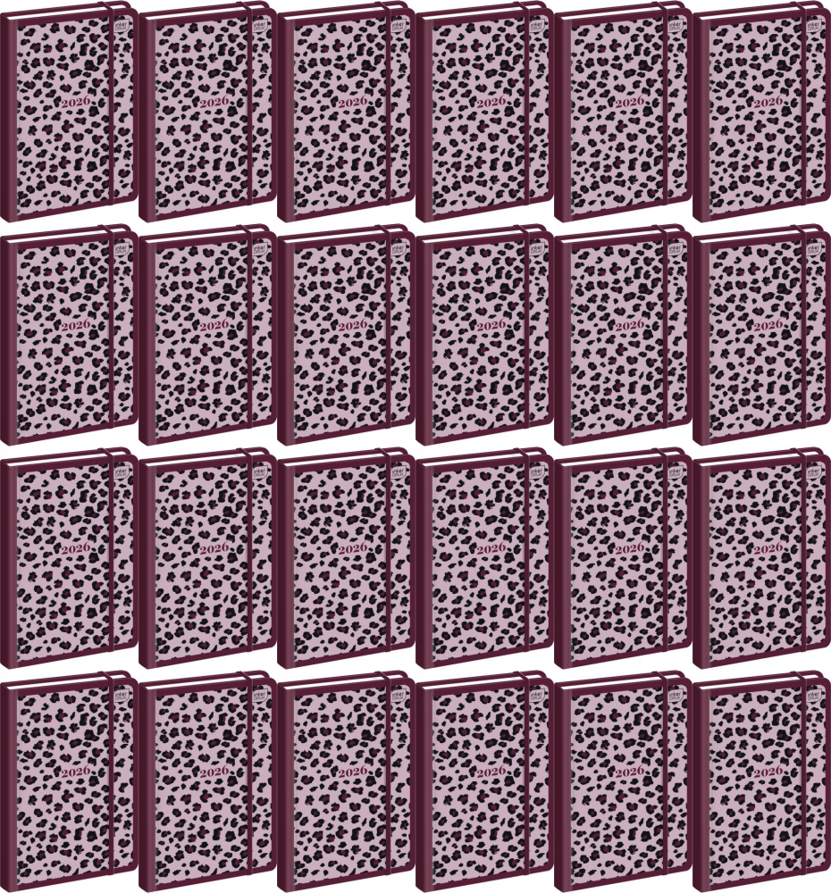 24x Kalendarz kieszonkowy 2026, Interdruk, Mat+UV Pattern, A6, tygodniowy