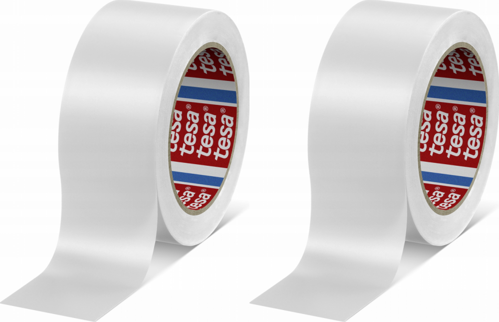 2x Taśma ostrzegawcza Tesa Professional 60760, 33mx50mm,PVC, biały