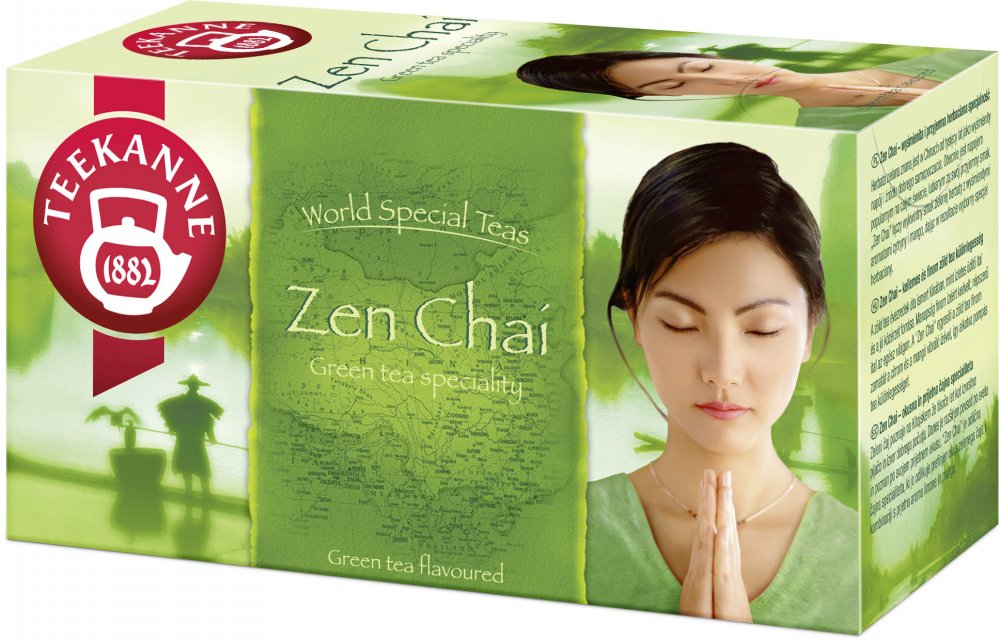 Herbata zielona smakowa w kopertach Teekanne Zen Chai, cytryna i mango, 20 sztuk x 1.75g