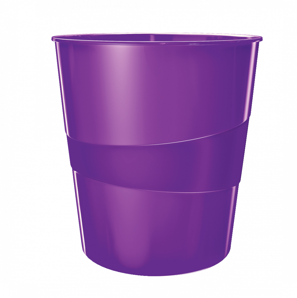 Kosz na śmieci Leitz Wow, 15L, fioletowy