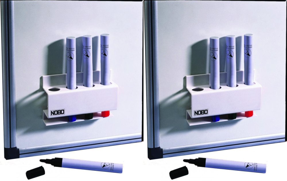 2x Uchwyt magnetyczny na markery Nobo, ekonomiczny, biały
