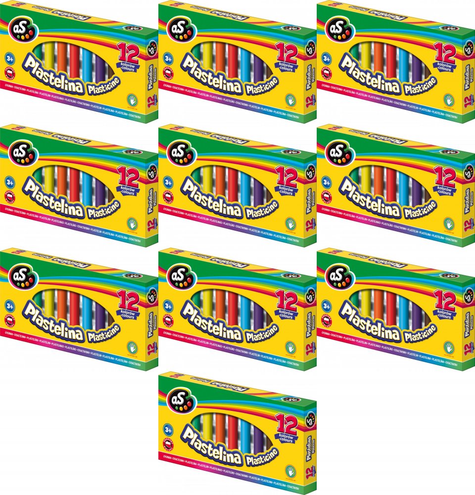 10x Plastelina Astra AS, 12 kolorów
