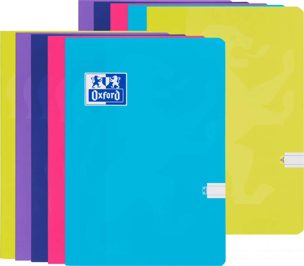 10x Zeszyt w linie Oxford Touch, A5, miękka oprawa, 32 kartki, mix kolorów