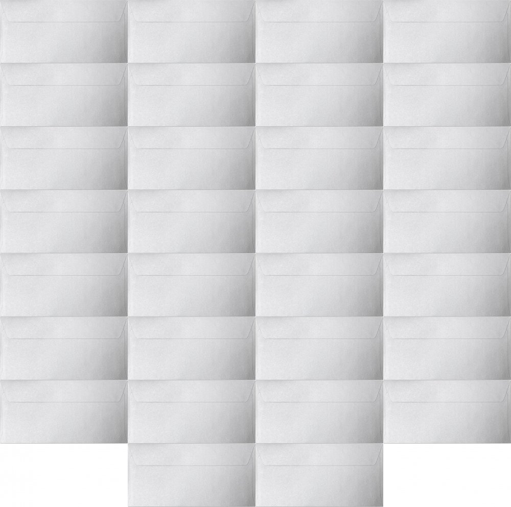 30x Koperta ozdobna Galeria Papieru Millenium, DL, 120g/m2, 10 sztuk, biały