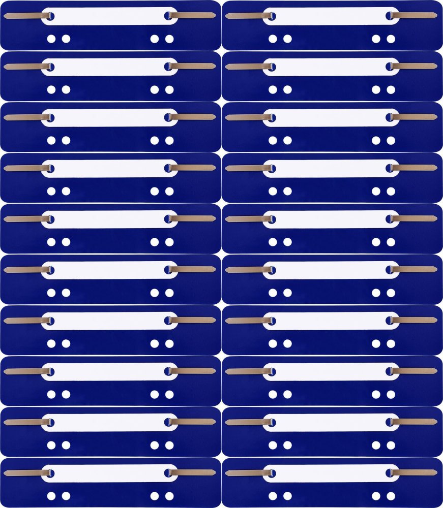 20x Wąsy skoroszytowe MemoBe, 25 sztuk, niebieski