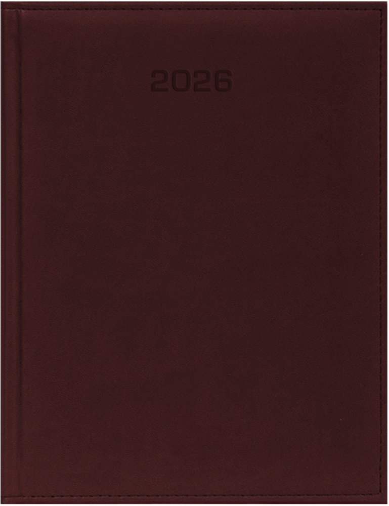 Kalendarz książkowy 2026, Udziałowiec, Vivella, A5, dzienny, bordowy