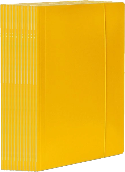 25x Teczka kartonowa z gumką Barbara, A4, 3mm, żółty