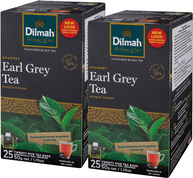 2x Herbata Earl Grey w kopertach Dilmah, 25sztuk x 2g