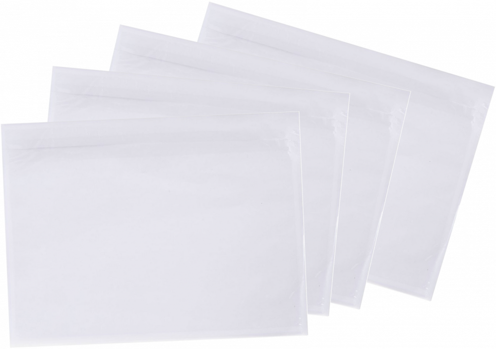 10x Koperty kurierskie/kangurki/przylgi NC, C6, z paskiem HK, 50 sztuk, przezroczysty