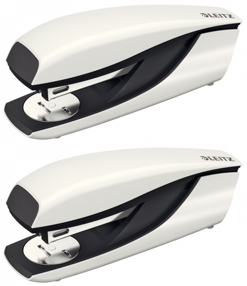 2x Zszywacz Leitz NeXXt, do 30 kartek, metaliczny biały