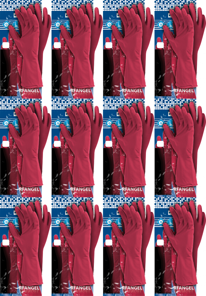 12x Rękawiczki lateksowe Reis RF, rozmiar S, różowy