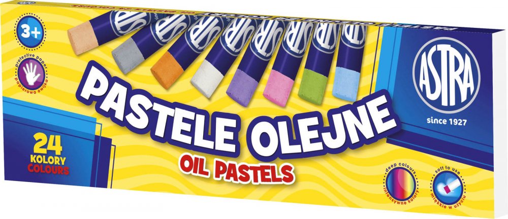 Pastele olejne Astra, 24 sztuki, mix kolorów