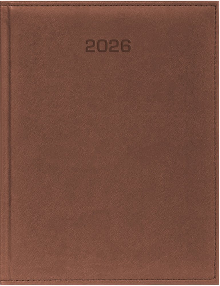 Kalendarz książkowy 2026, Udziałowiec, Vivella, A5, dzienny, brązowy