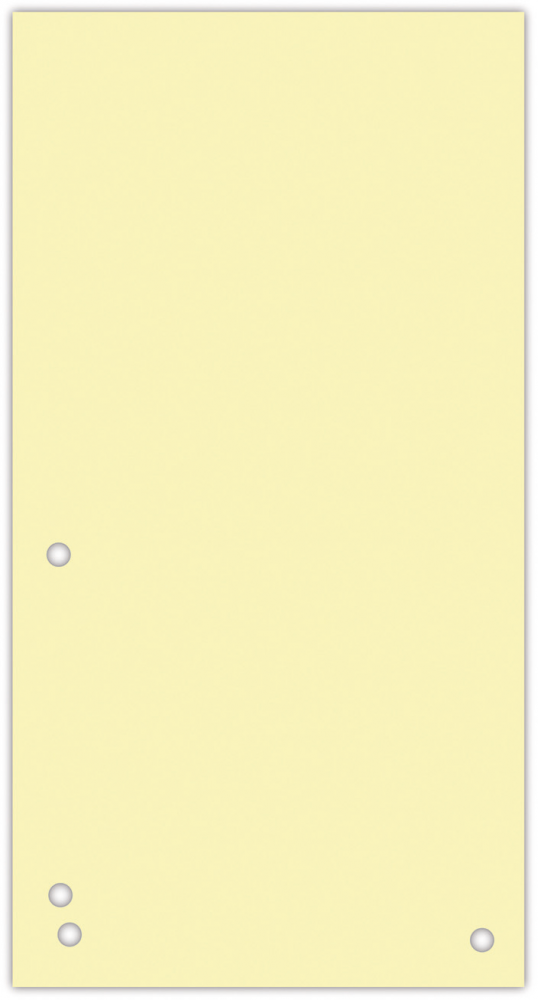 Przekładki do segregatora Donau, kartonowe, 1/3 A4, 100 kart, żółty