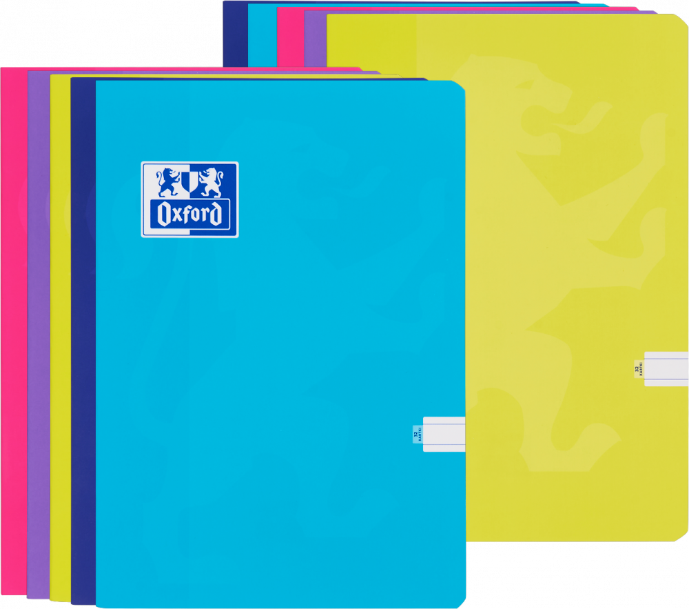 10x Zeszyt w linie Oxford Touch, A4, miękka oprawa, 32 kartki, mix kolorów