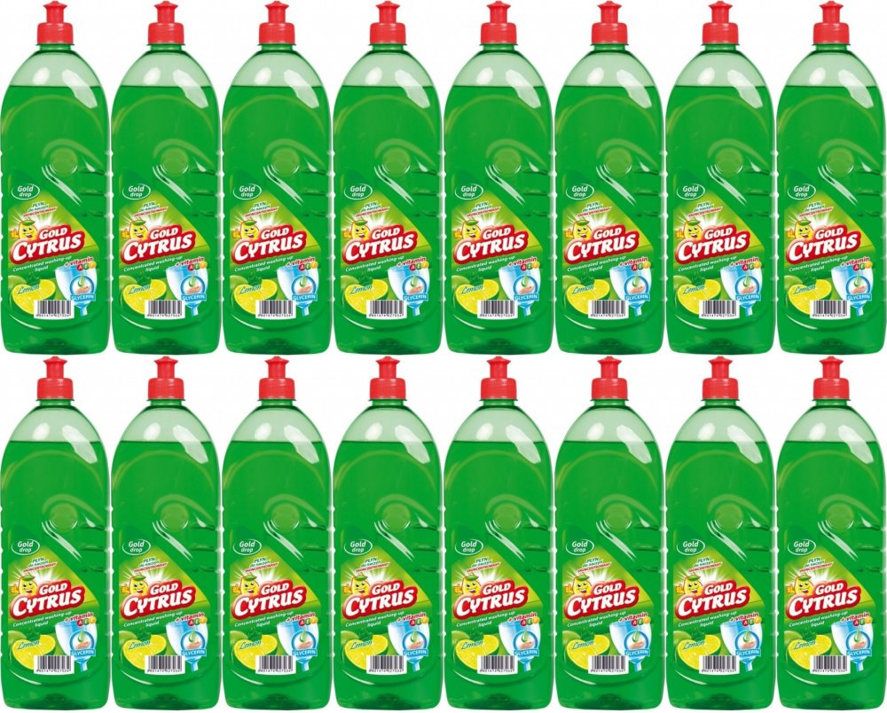 16x Płyn do naczyń Gold Drop Cytrus, cytrynowy, 1l